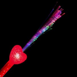 Coração luminoso de fibra óptica de palo