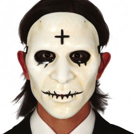 Máscara branca com Cross Man