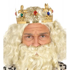 Coroa de rei de ouro metálico