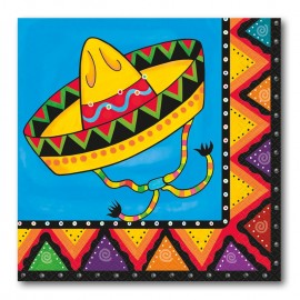 20 Guardanapos Mexicanos com Chápeus 33 cm