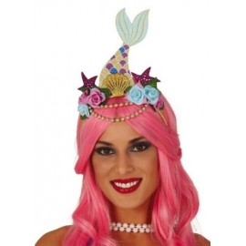 Mermaid Headband com flores