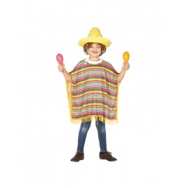 Fantasia de poncho mexicano infantil