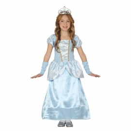 Fantasia de princesa azul infantil