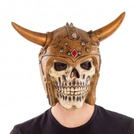 Crânio de látex de máscara viking completa