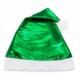 Chapéu de Natal verde metálico