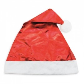 Chapéu de natal vermelho metálico