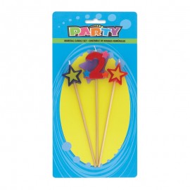 3 Velas Forma Estrela Número 2
