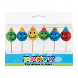 6 Velas forma Cara com Gorro