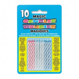 10 Velas Mágicas con Rayas