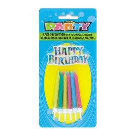12 Velas Espiral com Suporte