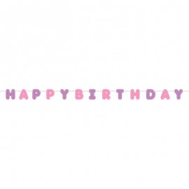 Grinalda Rosa com Happy Birthday