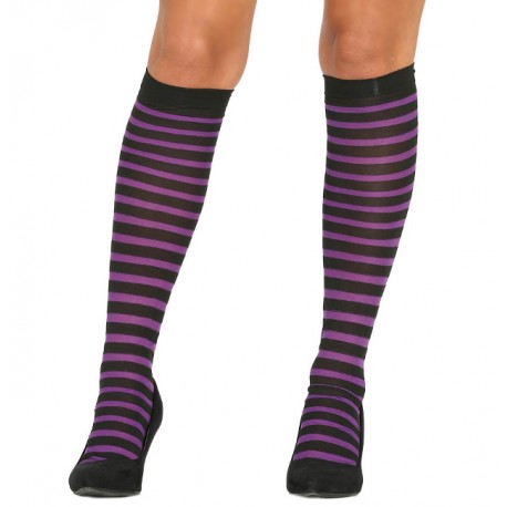 Meias listradas longas