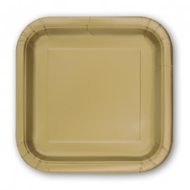 14 Pratos de Papel Quadrados 23 cm