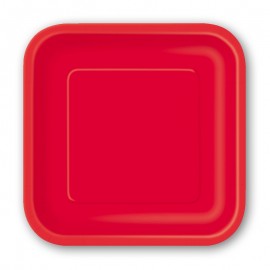 14 Pratos de Papel Quadrados 23 cm