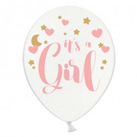 6 Globos de It's a Girl 30 cm