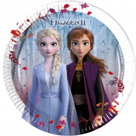8 Platos Frozen 2 de Papel 20cm 8 Platos Frozen 2 de Papel 20cm