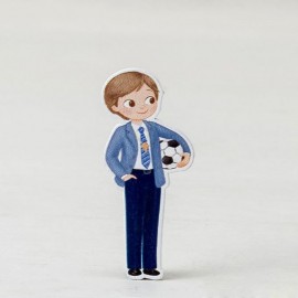 Figura da criança com bola adesiva 2D 5,5 cm (10 unidades)