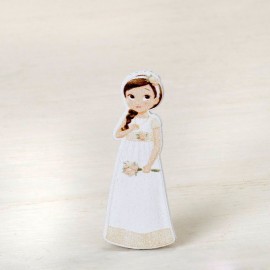 Figura menina romântica 2d adesivo 5,5 cm (10 unidades)