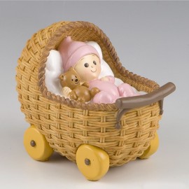 Figura para bolo e porquinho com carrinho e bebê