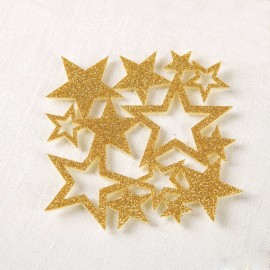 6 montanhas -russas de feltro glitter Gold Stars