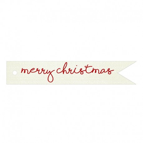 20 cartões Feliz Natal Banderola 11x2 cm