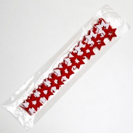 Estrelas de feltro adesivas de tira vermelha 27 mm x 1,83 m