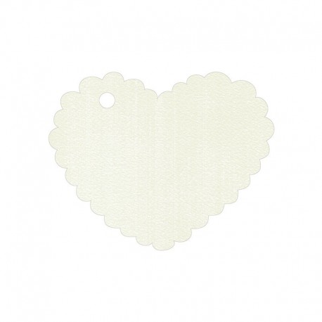30 cartões de coração branco 5x4 cm