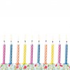 10 Velas Rayadas para Cumpleaños