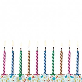 10 Velas Magicas Rayadas