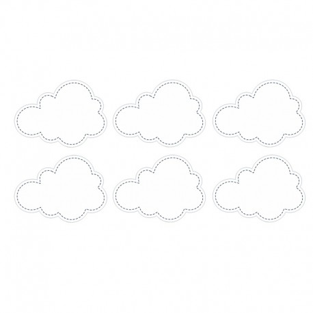 6 Pegatinas forma Nube