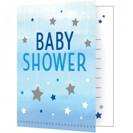 8 Convites Baby Shower Primeiro Ano Menino Estrellitas