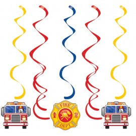 5 decorações pendentes de bombeiro
