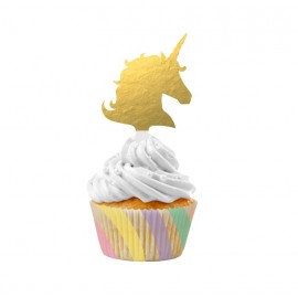 12 cupcake cupcake Unicorn Foil Gold