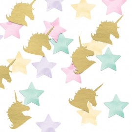 Confete Unicornio Foil Dorado