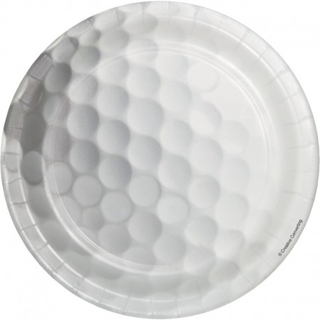8 pratos de golfe 18 cm