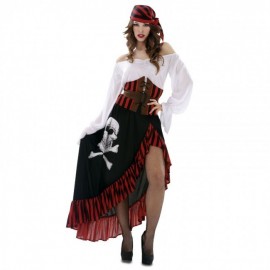 Figurina de pirata de bandana menina adulta