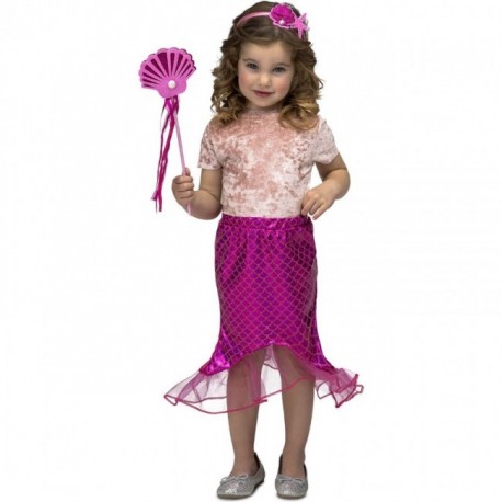 Fato de Tutu Sirenita Rosa Infantil