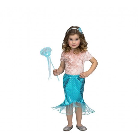 Traje azul infantil tutu