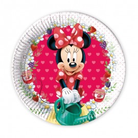 8 Platos Minnie Mouse Jardín 20 cm