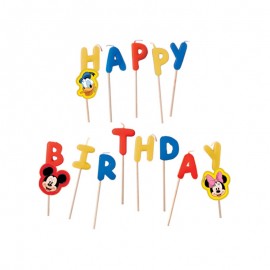 Velas Mickey Mouse "Happy Birthday"