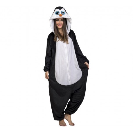 Traje adulto de olhos grandes pingüino