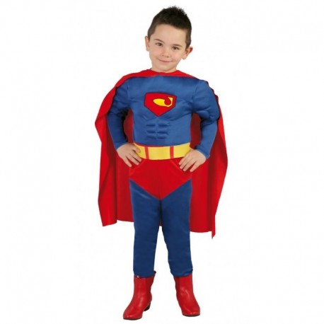 Traje muscular super -herói para crianças