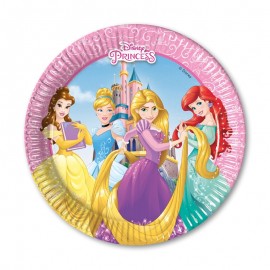 8 Pratos Princesas Disney 20 cm