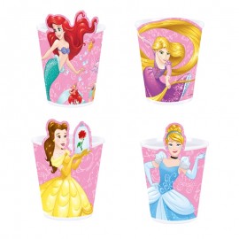 8 Vasos con Forma Princesas Disney 