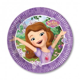 8 Pratos Princesa Sofia 20 cm