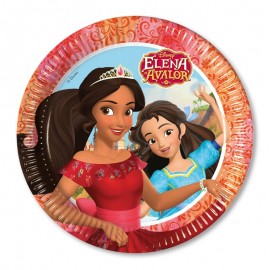 8 Pratos Elena de Avalor 23 cm 8 Pratos Elena de Avalor 23 cm