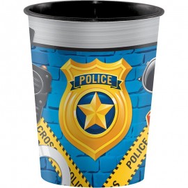 Vaso Police Party De Plastico 0,473 L