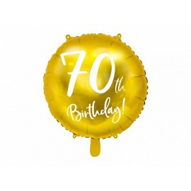 Balão 70 Anos Metálico de Ouro