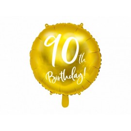 Balão 90 Anos Metálico de Ouro