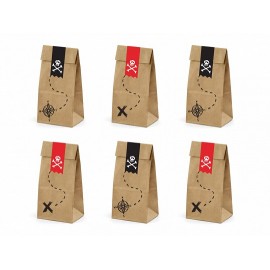 6 Kraft Pirates Bags Arg